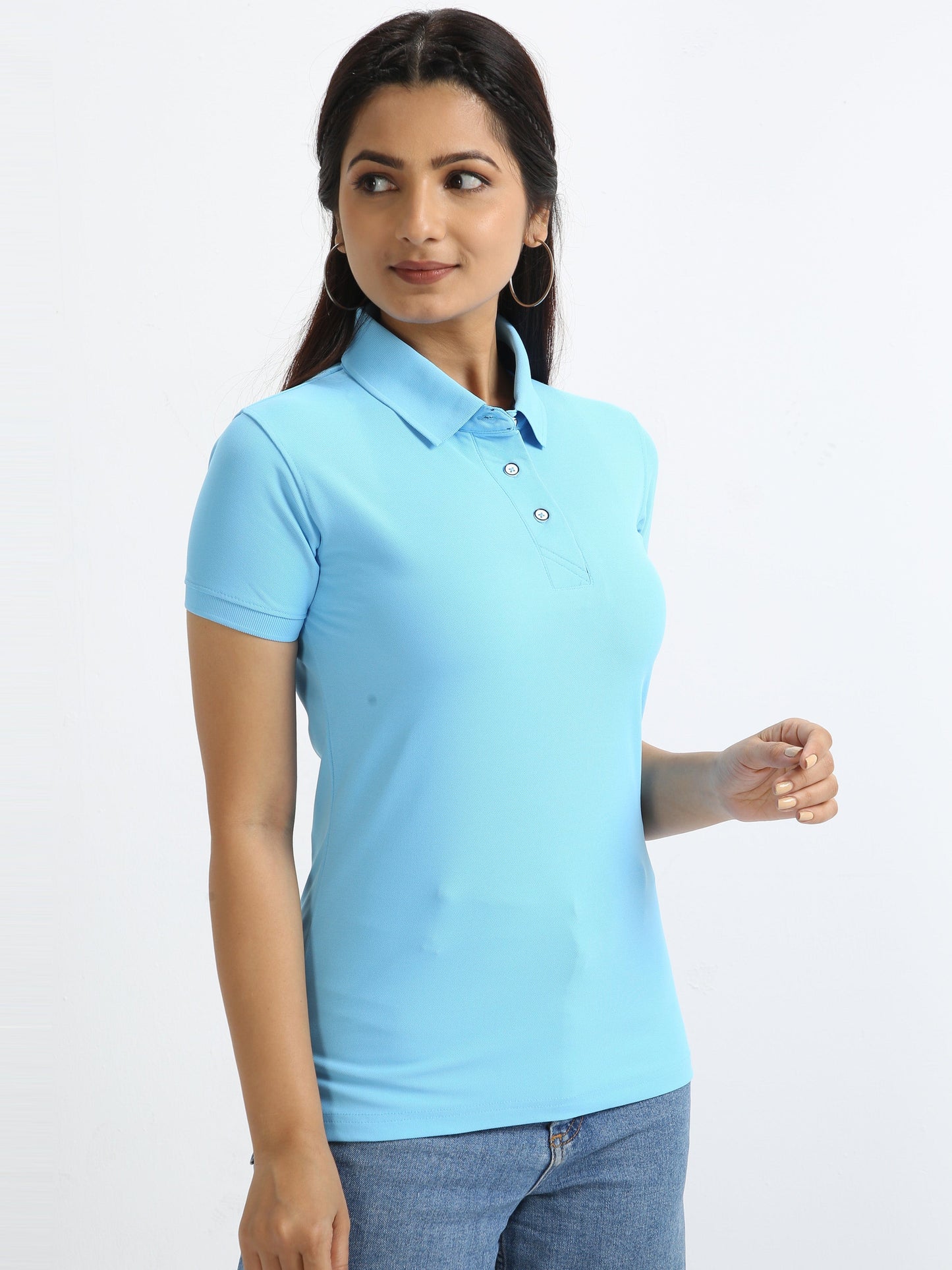 Sky Blue Lagoon Women's Polo T-shirt