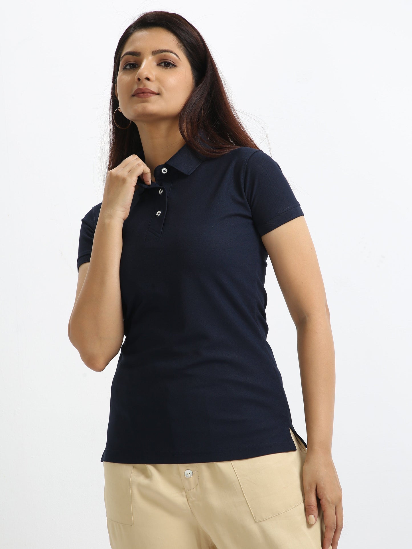 Navy Women's Polo T-shirt
