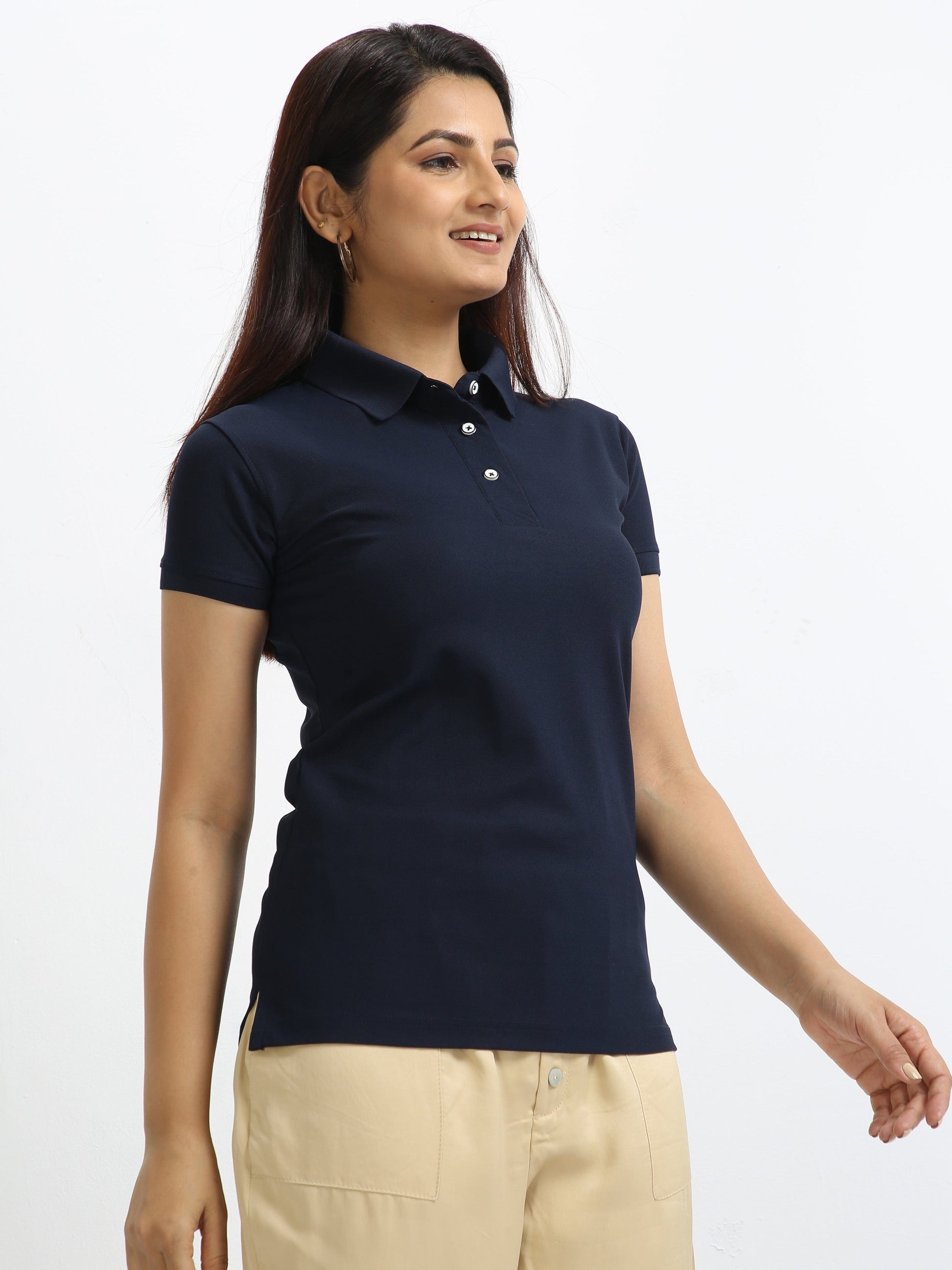 Navy Women's Polo T-shirt