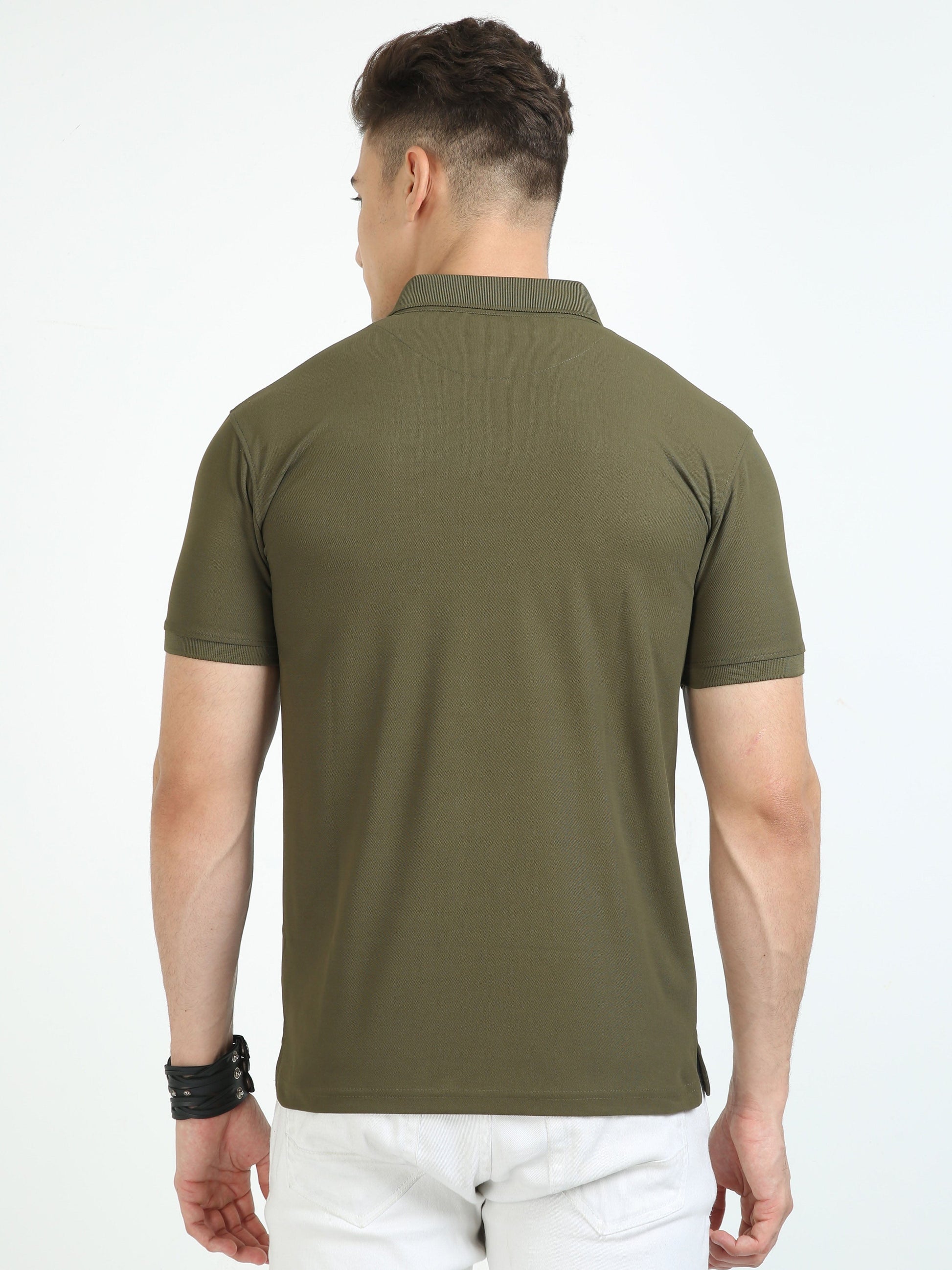 Olive Green Men's Polo T-shirt