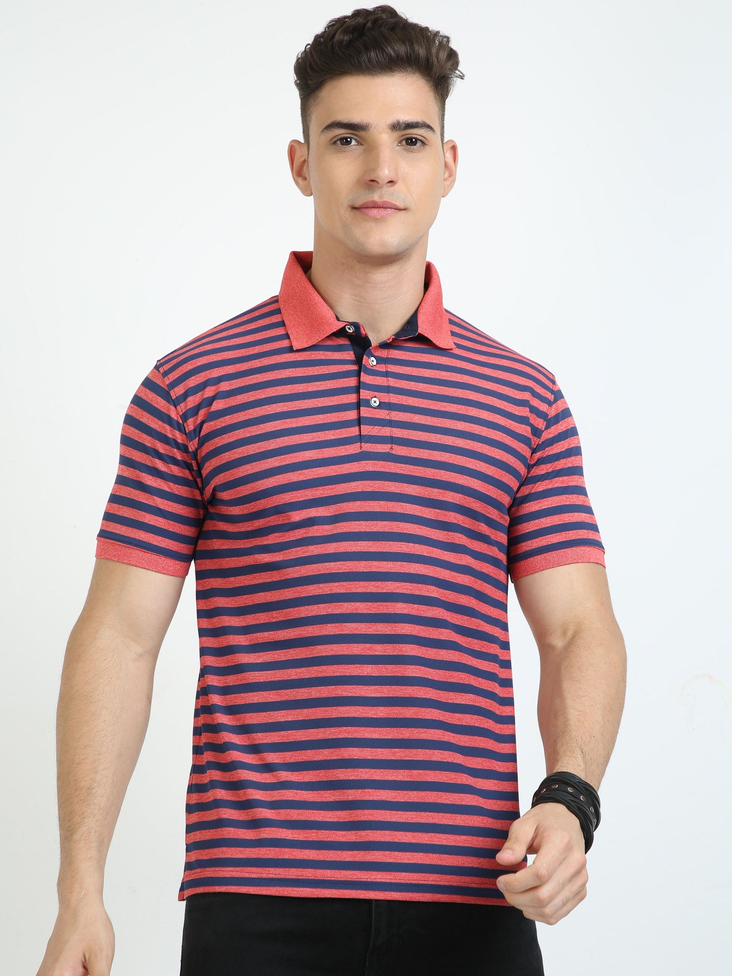 Red & Blue Men's Polo T-shirt