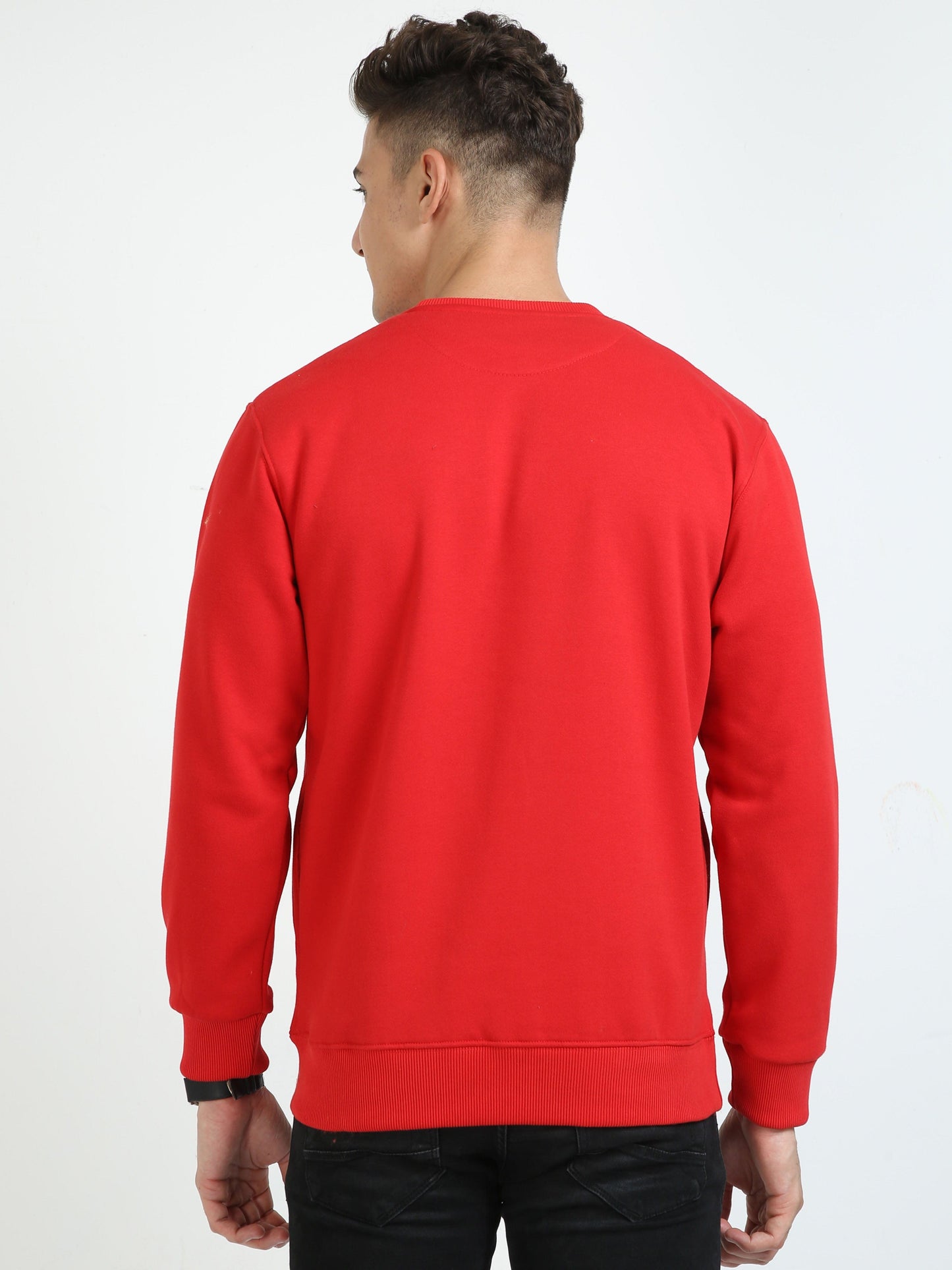 Red Round Neck Sweatshirt