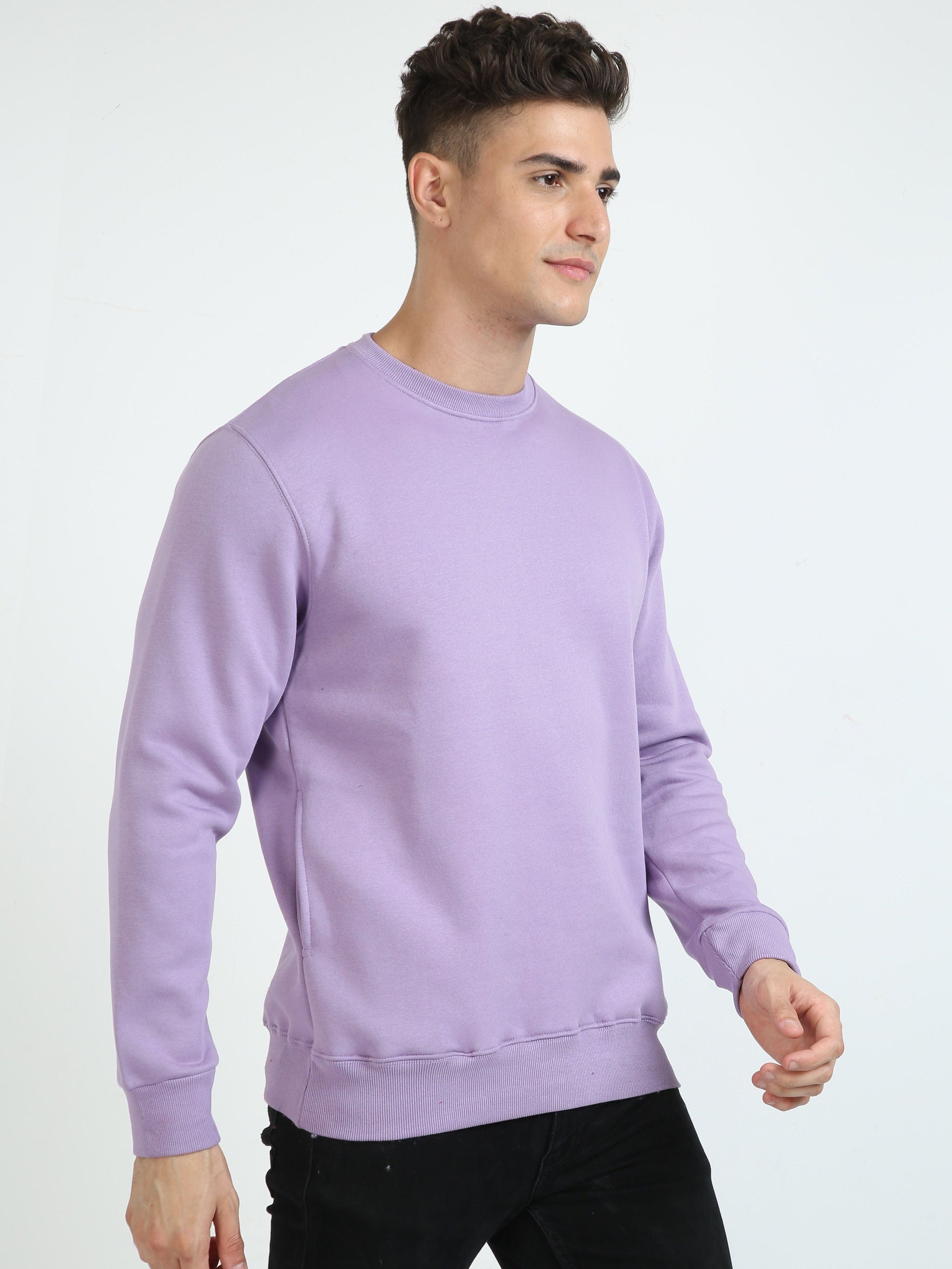 Lavender Round Neck Sweatshirt