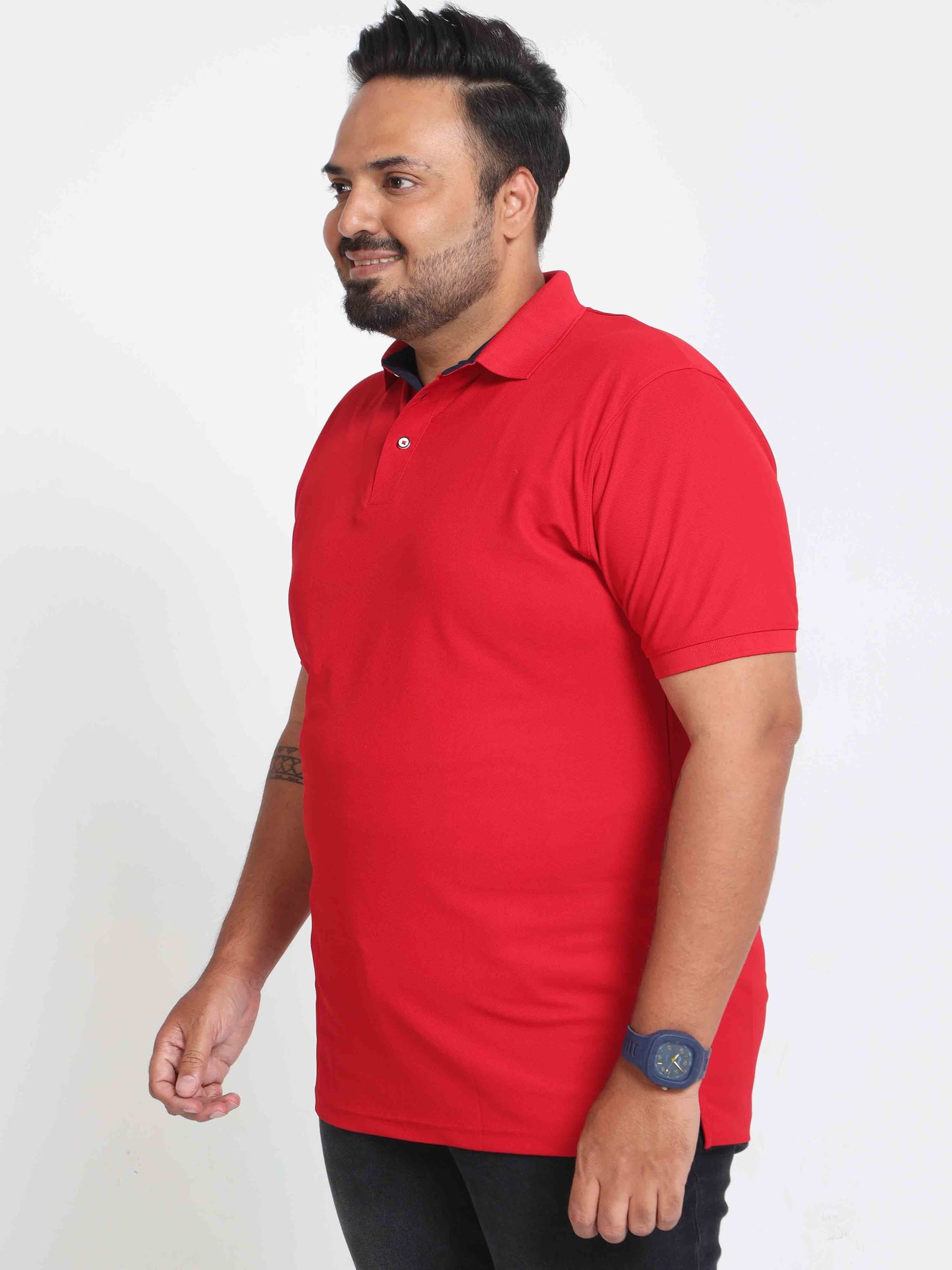Plus Size Arrow Red Men's Polo T-shirt