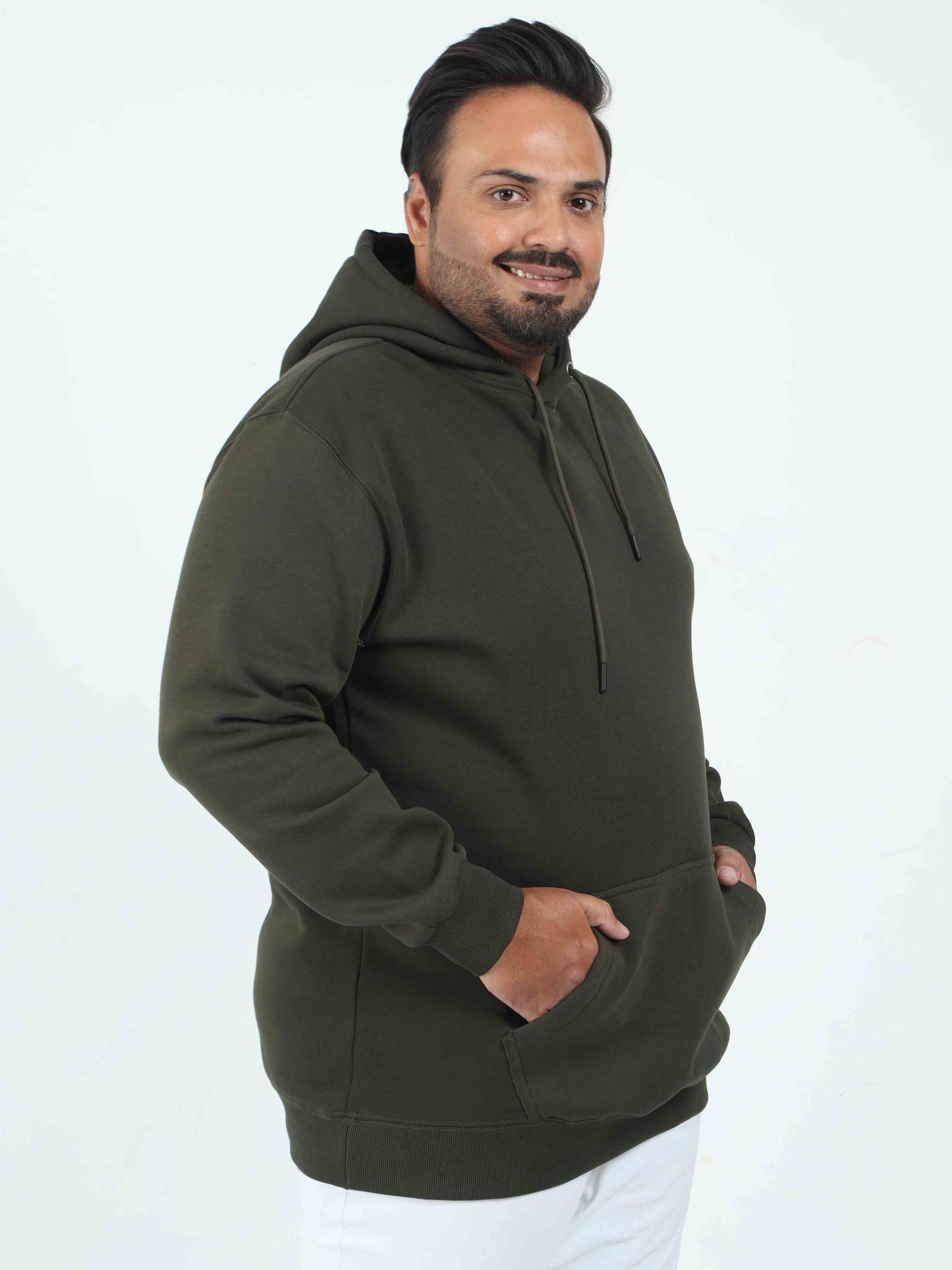 Plus Size Olive Green Hoodie